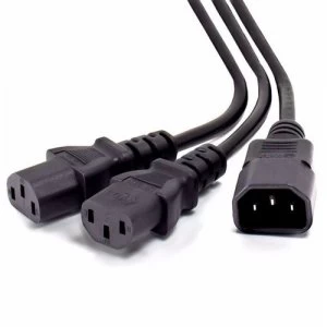 Connekt Gear 1.7M IEC C14 To Twin C13 Splitter Lead Cable