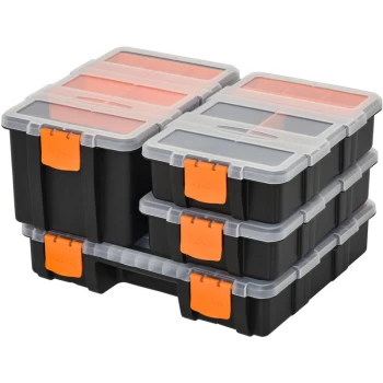 Durhand - Set Of 4 Utility DIY Tool Box Storage Boxes Garage Workshops Organisation