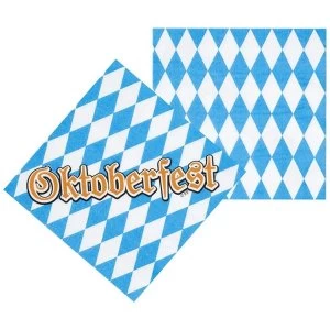 Oktoberfest Blue/White Napkins (Pack Of 12)