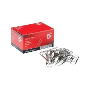 5 Star Office No Tear Paperclips Extra Large Length 33mm Pack 10x100