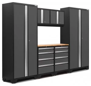 Bold 3.0 Grey 7 piece Garage Cabinet Set 6 Shelves