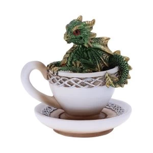 Dracuccino (Green) Dragon Teacup Figurine