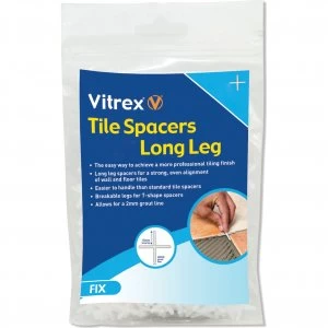 Vitrex Long Leg Tile Spacers 2mm Pack of 1500