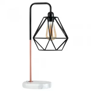 Talisman Copper Table Lamp With Black Diablo Shade