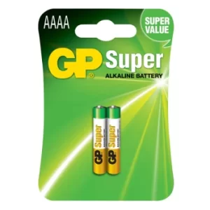 GP GPPCA025A001 AAAA Super Alkaline Batteries (Pack 2)