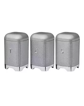 Lovello Set of 3 Canisters Grey