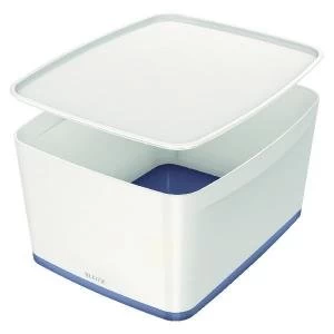 Leitz MyBox Large Storage Box With Lid WhiteGrey 52161001