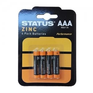 Status AAA Zinc Batteries - 4 Pack