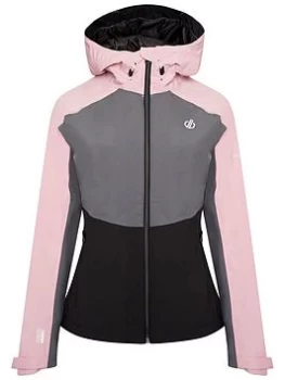 Dare 2b Laura Whitmore Compete II Waterproof Padded Jacket - Pink/Black, Size 8, Women