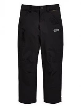 Jack Wolfskin Boys Activate Pants - Black, Size 9-10 Years