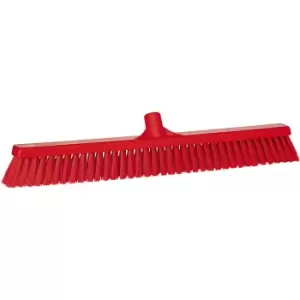 Vikan Broom, width 610 mm, soft/hard, pack of 10, red