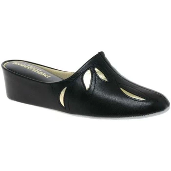 Relax Slippers Molly Leather Slipper womens Slippers in Black - Sizes 2,3,4,5,6,7,8