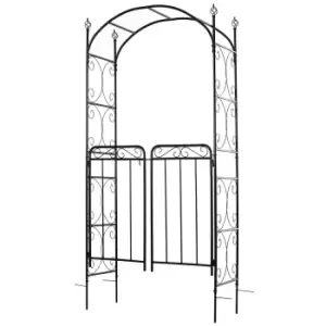Alfresco Metal Decorative Garden Arch, black