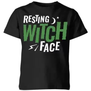 Resting Witch Face Kids T-Shirt - Black - 3-4 Years