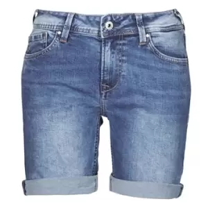 Pepe jeans POPPY womens Shorts in Blue - Sizes US 26