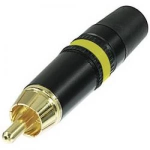 RCA connector Plug straight Number of pins 2 Black Yellow Rean AV NYS373 4
