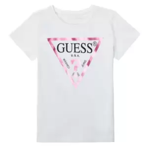 Guess BELINDA Girls Childrens T shirt in White. Sizes available:2 ans,3 ans,4 ans,6 ans