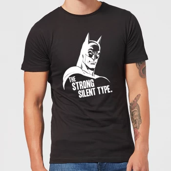 DC Comics Batman The Strong Silent Type T-Shirt in Black - 3XL - Black