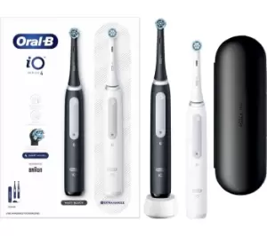 ORAL B iO 4 Electric Toothbrush - Black & White Duo, White,Black