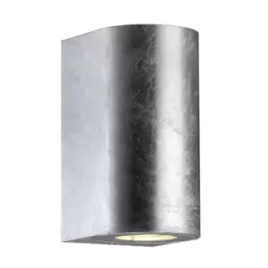 Nordlux Canto Maxi Outdoor Up & Down Wall Light - Galvanised Steel