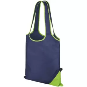 Core Compact Shopping Bag (One Size) (Navy/Lime) - Result