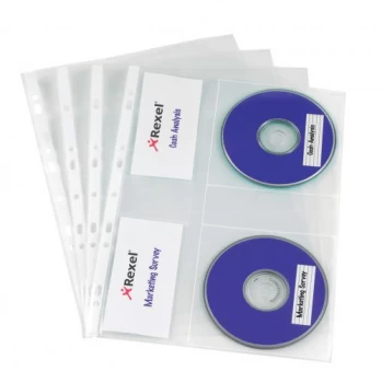 Rexel Nyrex Multi-Punched CD Pocket Pack of 5 2001007