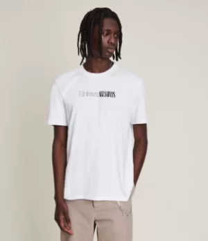 AllSaints Mens Nova Crew T-Shirt, Optic White, Size: XL