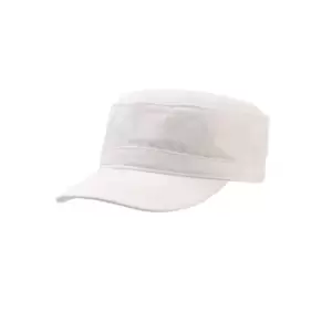Atlantis Chino Cotton Uniform Military Cap (One Size) (White)