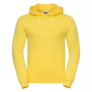 Russell Colour Mens Hooded Sweatshirt / Hoodie (S) (Yellow)
