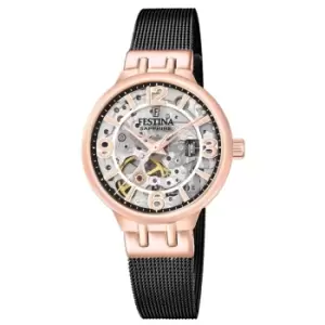 Festina F20581/3 Womens Automatic Black Mesh Wristwatch