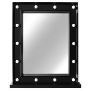 Hollywood Professional Home LED Standing Black Dressing Table Make-Up Mirror - TJ Hughes