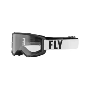 FLY Racing Focus Goggle White Black Clear Lens