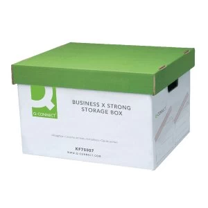 Q Connect Extra Strong Business Storage Box W327xD387xH250mm Green and