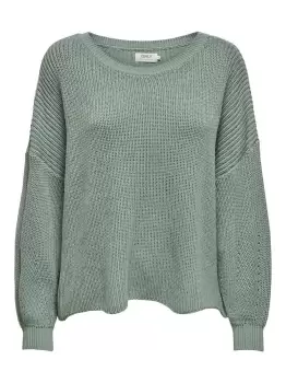 ONLY Loose Knitted Pullover Women Green