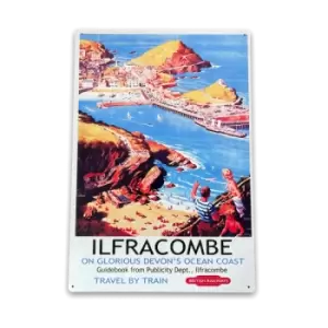 British Railways Retro Advertising Ilfracombe Vintage Metal Sign