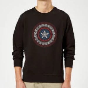 Marvel Captain America Oriental Shield Sweatshirt - Black - XXL