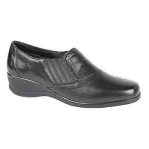 Mod Comfys Womens/Ladies Softie Leather Casual Shoes (8 UK) (Black)
