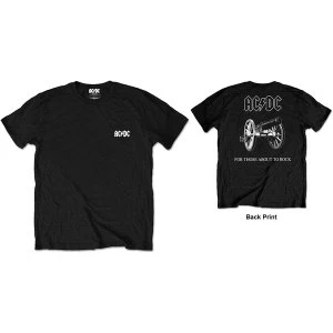 AC/DC - About To Rock Mens Medium T-Shirt - Black