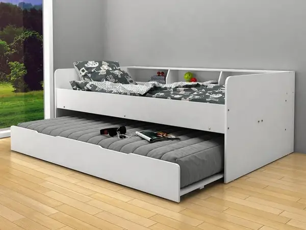 Kidsaw Kudl 3ft Single White Day Bed with Guest Bed