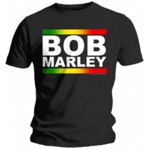 Bob Marley Rasta Band Block T Shirt: Medium