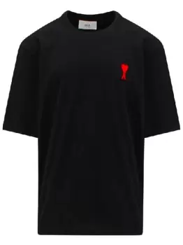 AMI PARIS Ami De Coeur Logo Oversized T-Shirt Black