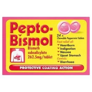 Pepto- Bismol Peppermint Chewable Tablets - 24 Tablets