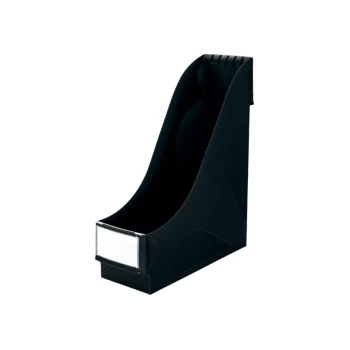 Magazine File, extra wide High capacity (92 mm). Includes label holder. A4. Black. - Outer carton of 8