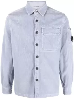 C.P. COMPANY Corduroy Long-sleeve Shirt Blue