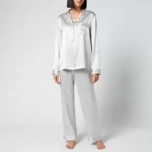 Freya Silk Pyjamas - Moonlight Grey - S