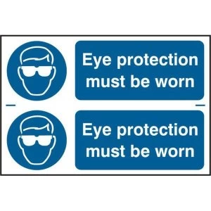 ASEC Eye Protection Must Be Worn 200mm x 300mm PVC Self Adhesive Sign