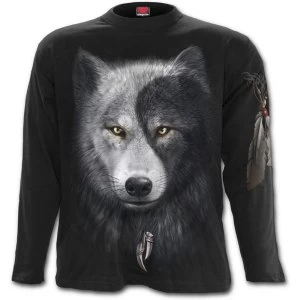 Wolf Chi Mens X-Large Long Sleeve T-Shirt - Black