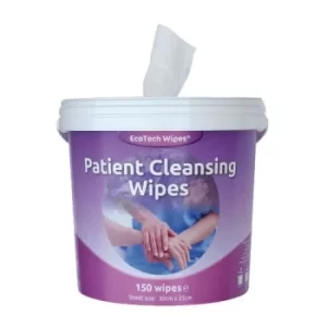 EcoTech White Patient Cleansing Wipes 150 Sheets EBPC150