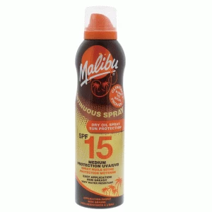 Malibu Continuous Dry Tanning Oil Spray - SPF 15