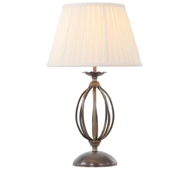 Artisan - 1 Light Table Lamp Aged Brass, E27 - Elstead